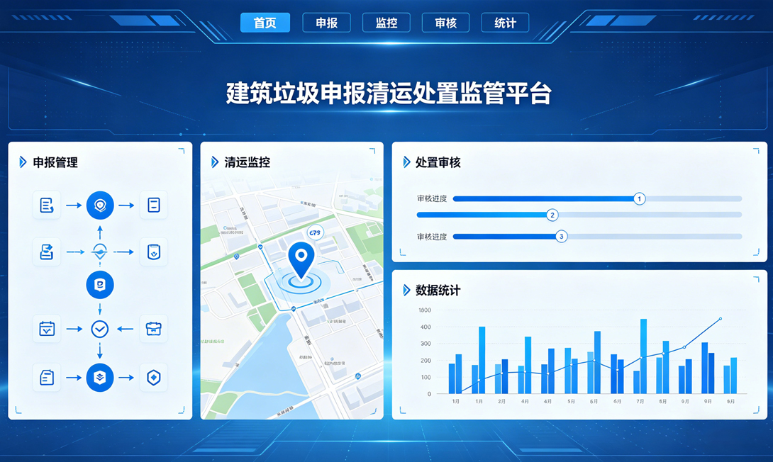 建筑垃圾申报清运处置监管平台